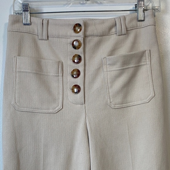 House of Harlow Elegant Cream High-Waisted corduroy Pants size 4 - Picture 3 of 13